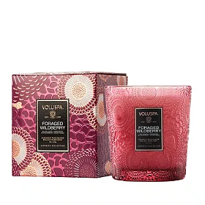 Vela Copo De Vidro Clássico Foraged Wildberry Voluspa 60 Horas