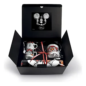 Kit 2 Xícaras Para Expresso , açucareiro e  Jogo Americano Estampa Mickey