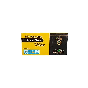 Rede De Led 120 Leds Branco Quente