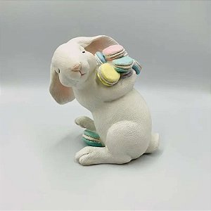 Coelho Macarons Tons Pastéis resina