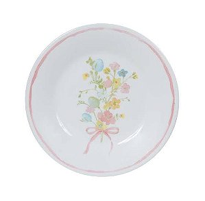 Prato de Sobremesa em Vidro Opalino Bouquet