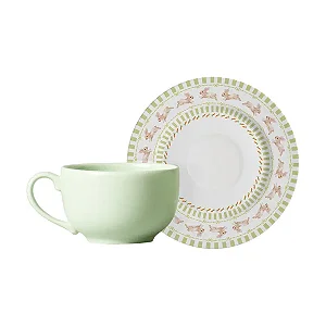 Xícara Chá 250ml com Pires Conto de Páscoa(conj. 2 unidades)