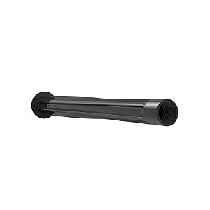Braço Cano Chuveiro 40cm Preto Pratik Rosca 1/2 Prolongada