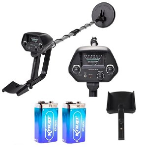 Detector De Metais Ouro Subterrâneo Portátil A Prova D'água com 2 PILHAS 9v