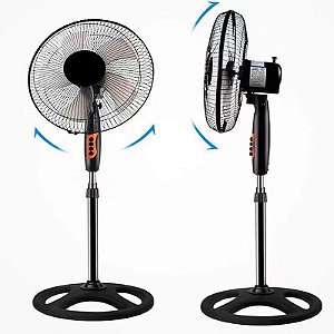 Kit 2 ventiladores de coluna preto com 5 paletas 110v