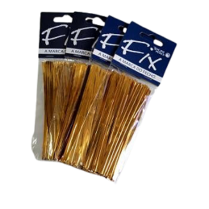 AMARRILHO DOURADO 11 CM  C/100 UNS