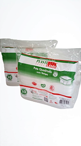 PLASTILANIA POTE QUADRADO C/TAMPA  150  ML PCT  C/10 UNID.