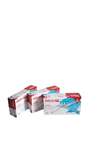 LUVA NITRILICA AZUL GRANDE SEM /PÓ C/100 UNS