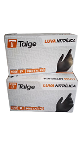 LUVA NITRILICA PRETA  PEQUENA   SEM /PÓ   C/100 UNS