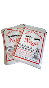 SACO LIXO BRANCO  NAGA BANHEIRO  40CM X 50CM  C/20 UNID. PCT