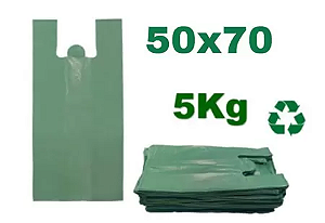 SACOLA PLASTICA  VERDE  RECICLADA  50X70  C/ 5 KG     PCT