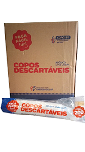 COPO PLASTICO  200  ML  c/2500  unid. (25x100)