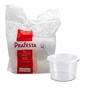 PRAFESTA POTE REDONDO 1000 ML C/TAMPA 24 UNID.