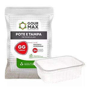 GOUR MAX POTE RETANGULAR  1000 ML C/TAMPA  24 UNID.   PCT