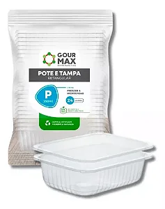 GOUR MAX POTE RETANGULAR  350 ML C/TAMPA  24 UNID.   PCT