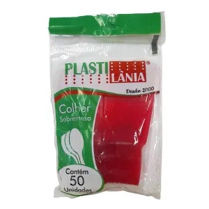 PLASTILANIA COLHER SOBREMESA CRISTAL  C/50 UNID.  PCT