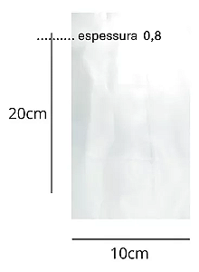 SACO PLASTICO VIRGEM P.E  10X20   ESP. 0,8    C/ 01 KG   PCT