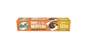 MELLO PAPEL MANTEIGA 29CM X 50 MTS UNID.