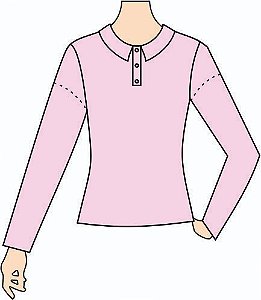 Ref. 121 - Molde de Camiseta Gola Pólo Feminina