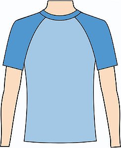 Ref. 232 - Molde de Camiseta Manga Raglan Masculina