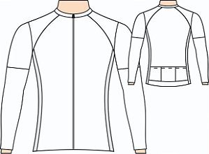 Ref. 342 - Molde de Camiseta Esportiva de Ciclista Masculina