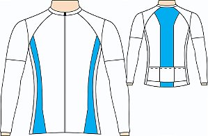 Ref. 343 - Molde de Camiseta Esportiva de Ciclista Masculina