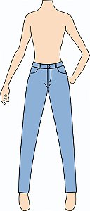 Ref. 414 - Molde de Calça Skinny Feminina - Jeans com Elastano