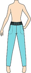 Ref. 099 C - Molde de Calça de Moleton Feminina SLIM - DIGITAL