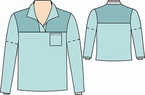 Ref. 377 - Molde de Camisa Profissional Masculina Gola Italiana - DIGITAL