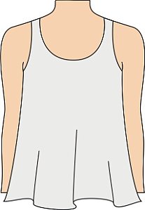 Ref. 290 - Molde de Regata Feminina c/ Faixa - DIGITAL