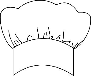 Ref. 1351 - Molde de Chapéu de Chef de Cozinha - DIGITAL