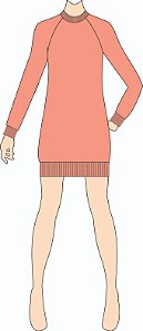 Ref. 357 - Molde de Vestido Adulto