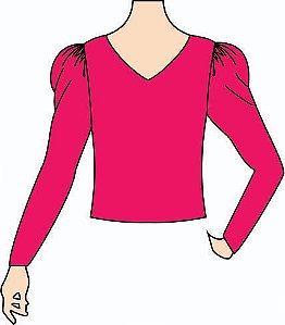 Ref. 395 - Molde de Blusa Manga Bufante Longa - DIGITAL