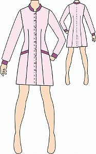 Ref. 378 - Molde de Jaléco Feminino - DIGITAL