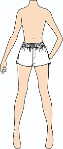 Ref. 453 - Molde de Shorts Feminino - Lateral transpassada - DIGITAL