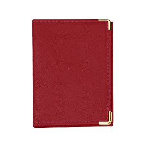 Porta Documento em Couro Sintético detalhe Dourado