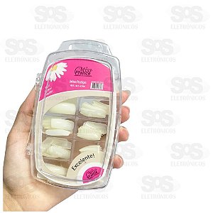 Kit Unhas Postiças Brancas 100 Unidades