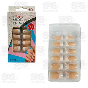 Kit Unhas Postiças Francesinhas