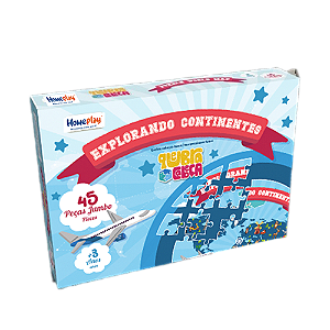 Quebra cabeça Jumbo 45 peças - Continentes