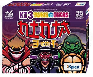 Kit 3 Em 1 Quebra-Cabeça 36 Peças - Ninja