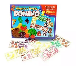 DOMINÓ NÚMEROS E FRUTAS - EDUCATIVO