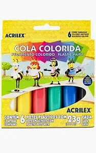 COLA COLORIDA ACRILEX 6 UN