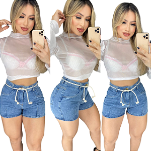 Short Jeans sem Elastano