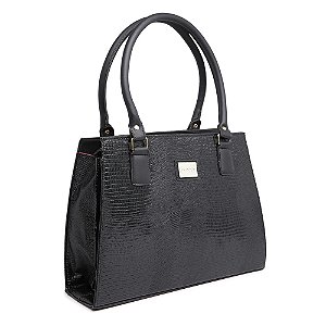 Bolsa Feminina Preta Croco Preto