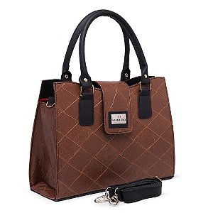 Bolsa Marrom Elegante com Alça Transversal