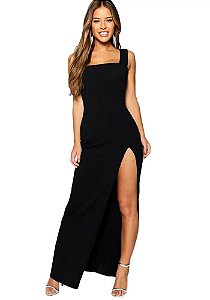 Vestido Feminino Longo Fenda Giulia Bellini