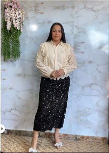 Saia de Veludo paetê