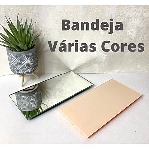 Bandeja Vidro Luxo Decorativa Lavabo Sala Banheiro Promoção