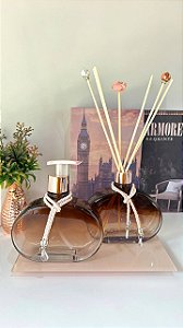 Aromatizador e Saboneteira Jolly Rose Gold  Kit completo
