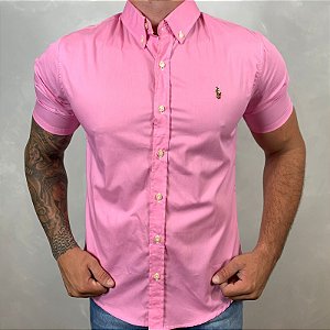 Camisa Manga Curta PRL Rosa REF. 30012